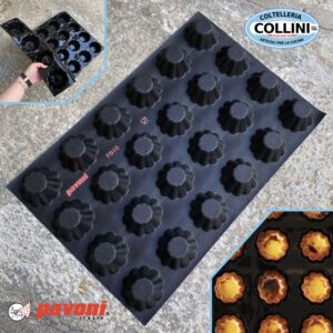 Pavoni - BRIOCHETTE - Stampo in silicone per monoporzioni - FIBER FORM - 24 impronte 