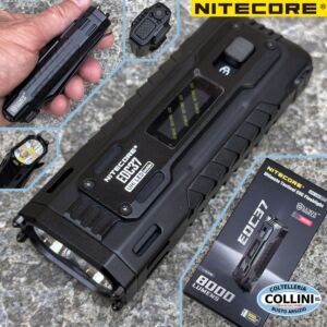 Nitecore - EDC37 - 8000 Lumens, 420 metri, Batteria 8000mAh, Ricarica USB-C - Torcia Tattica a LED