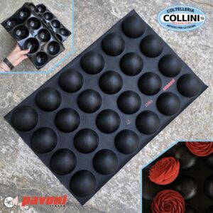 Pavoni - SEMISFERA - Stampo in silicone per monoporzioni - FIBER FORM - 24 impronte 