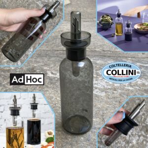 AdHoc - Dosatore olio-aceto - 4 in1system - AROMAPOUR - fumè grigio - 300ml 