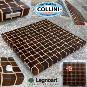 Legnoart - Tagliere in legno di quercia e frassino scuro - SIRIO - 40x40x3 cm 