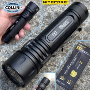 Nitecore - EX7 + Batteria Ricaricabile 20A - 6000 Lumens e 500 metri - Torcia LED Ricaricabile USB-C