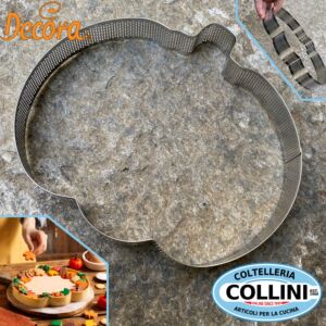 Decora - Sagoma microforata in acciaio inox - ZUCCA - 24x22x3.5cm - Crostata