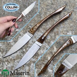 Maserin - Set coltelli bistecca - Marrone scuro - 2 pezzi 