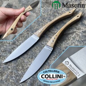 Maserin - Set coltelli bistecca - Marrone chiaro - 2 pezzi 