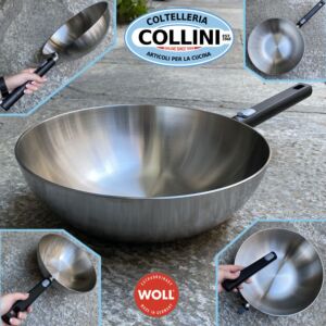 Woll - Wok in acciaio inox - 30cm - LOGIC STEEL 