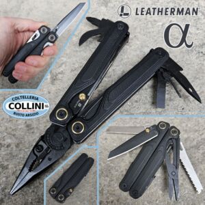 Leatherman - Wave Alpha - Obsidian - CPM-MagnaCut & Black G10 - 833334 - Pinza Multiuso