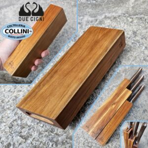 Due Cigni - Porta Coltelli Calamitato in Legno da 17cm - 2C 336 - ceppo coltelli cucina 