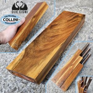 Due Cigni - Porta Coltelli Calamitato in legno da 21cm - 2C 338 - ceppo coltelli cucina 