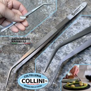 Sanelli Ambrogio - Pinza Chef Punta Piegata, Acciaio Inox - 14 cm 