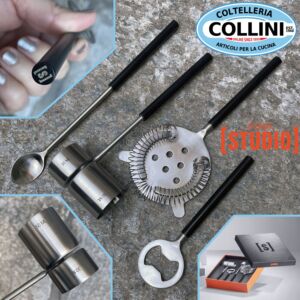 Fink Studio - ALL IN ONE - Accessori da bar - cocktail - Nero - 4 pezzi 