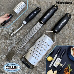 Microplane - GOURMET - Set con grattuggia spessa, zester e pelaverdura - 3 pezzi 