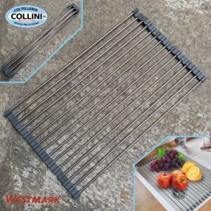 Westmark - Tappeto scolapiatti arrotolabile in inox e silicone per lavello - 47x29cm 