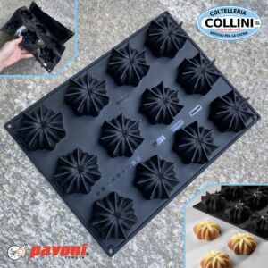 Pavoni - ÉCLAT - Stampo in silicone con 12 impronte per monoporzioni dolci e salate 