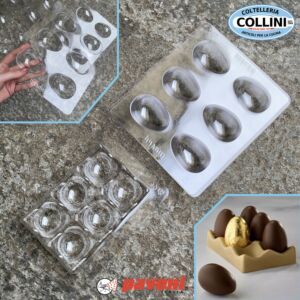 Pavoni - EGG CARTON - Stampo per Uova di Cioccolato con Base - 12 uova