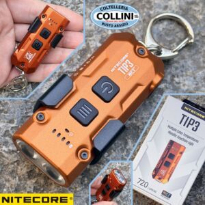 Nitecore - TIP3 MCT - Alloy Orange - 720 lumens e 92 metri - Torcia Led ricaricabile con temperatura multipla di colore 