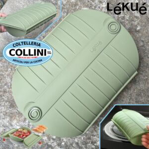 Lékué - Astuccio grande in silicone per cottura al vapore con vassoio removibile 1400 ml