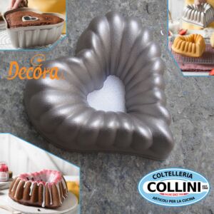 Decora  - Stampo tortiera Mini Beatrice - Cuore  - 16x16x6 cm 