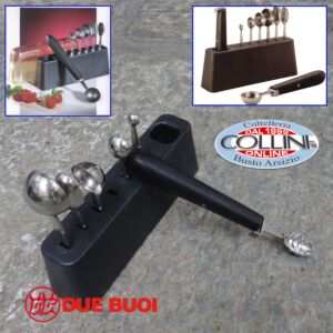 Due Buoi - Set di 6 scavini in acciaio inox - frutta e verdura