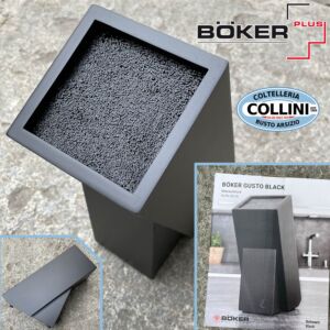 Boker - Gusto Wood Knife Block - Ceppo Universale in Legno Nero - 03BO084 - Accessori coltelli cucina 