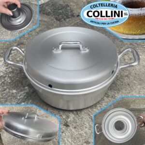 Made in Italy - Forno versilia con coperchio e piastra in ferro cm 26 