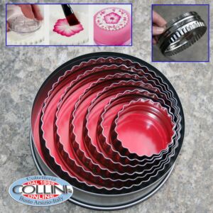 Stadter - Set 6 tagliapasta tondo festonato in acciaio inox 