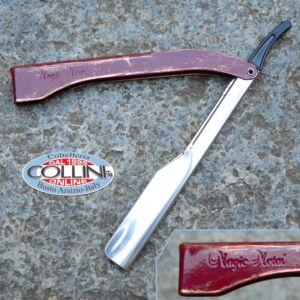 Magic Metal - Shavette - Rosso - Rasoio a lama intercambiabile 