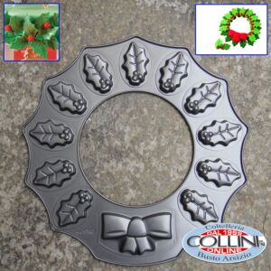 Wilton - Piastra antiaderente per biscotti Agrifoglio e Fiocco 