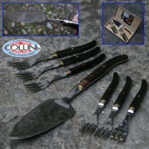 Claude Dozorme - Set Torta Laguiole - 6 Forchette e Paletta da Dolce - accessori cucina 