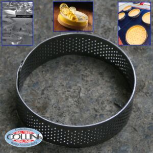 Pavoni - Fascia inox microforata Cerchio cm. 15  - h cm. 2  - PROGETTO CROSTATE 