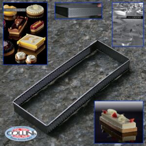 Pavoni - Fascia inox microforata rettangolo 7X19 cm. - h cm. 2 -  PROGETTO CROSTATE 