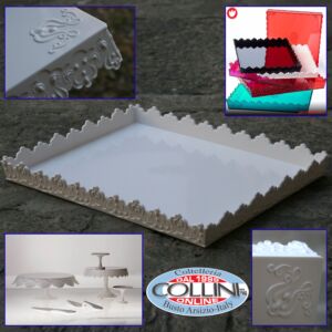 Pavoni   -    Vassoio Garcon per pasticceria bianco cm. 39x33x4,5 - Sweetable 