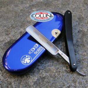 Dovo - Rasoio Carbonio 5/8 - Prima Silver Steel Ebano - 4-580 - rasoio a mano libera 