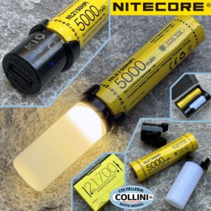 Nitecore - Kit ML21 + MPB21 - Batteria ricaricabile 21700i NL2150HPi + Power Bank Tascabile e Torcia di Emergenza 