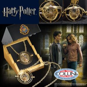 Harry Potter - Il Giratempo di Hermione Granger - in Argento .925 placcato oro 24k. - NN7763 - collana ciondolo 