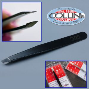 Rubis - Pinzetta inox obliqua - R1K104 - nera
