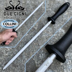 Due Cigni - Acciaino in acciaio da 25cm - 730/25 - affilatura coltelli