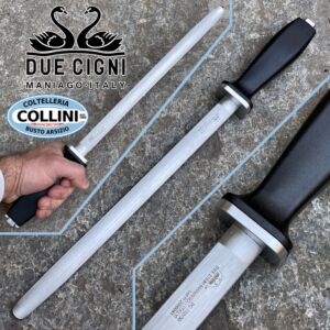 Due Cigni - Acciaino in acciaio da 30cm a sezione ovale - 732/30 - affilatura coltelli