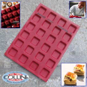 Pavoni - FORMASIL - Stampo microforato in silicone - 24 impronte quadrate 