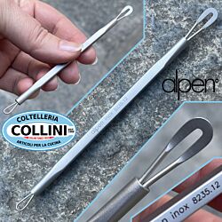 Alpen - Levacomedoni doppio inox 12 cm per pulizia viso - Made in Italy 