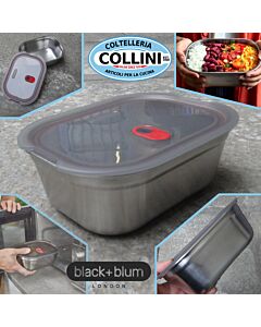 Black Blum - Contenitore per pranzo in acciaio inox per microonde 1200 ml - FBSS-BX- L017-FR